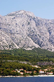 Mountain top of the Mount Sveti Ilija, with white rock formations Mountain top of the Mount Sveti Ilija, with white rock formations
