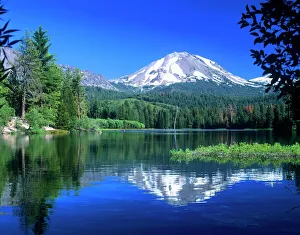Mt. Lassen rises above Mazanita Lake in Mt. Lassen National Park, California Mt. Lassen rises above Mazanita Lake in Mt. Lassen National Park, California