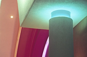 Nighttime City Views Prints: Neon building lighting