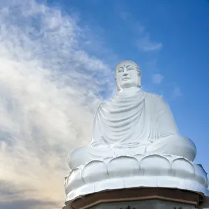 Nha Trang, South Central Vietnam. White Buddha statue Nha Trang, South Central Vietnam. White Buddha statue