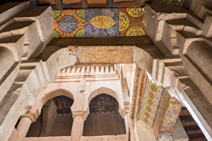 North Africa, Morocco, south of Morocco , tuareg wall and ceiling paintings, Tamnougalt North Africa, Morocco, south of Morocco , tuareg wall and ceiling paintings, Tamnougalt
