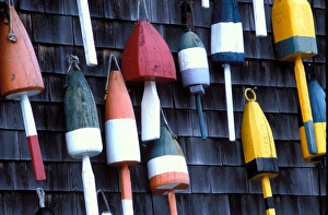 North America; USA; Maine; Bass Harbor Lobster Buoys North America; USA; Maine; Bass Harbor Lobster Buoys