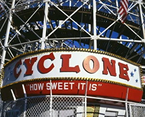 North America; USA; New York; New York City; The Cyclone rollercoaster; a Coney Island North America; USA; New York; New York City; The Cyclone rollercoaster; a Coney Island