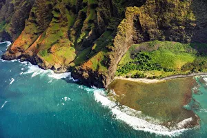 Nualolo Kai Beach and the Na Pali Coast, Nualolo Kai State Park, Kauai, Hawaii, USA Nualolo Kai Beach and the Na Pali Coast, Nualolo Kai State Park, Kauai, Hawaii, USA
