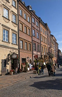 Old Street in Old Town main square, Warsaw, Poland Old Street in Old Town main square, Warsaw, Poland