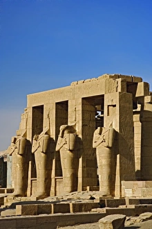 Osirid Statues, Mortuary temple built by Ramesses II, The Ramessuem on the West Bank at Osirid Statues, Mortuary temple built by Ramesses II, The Ramessuem on the West Bank at
