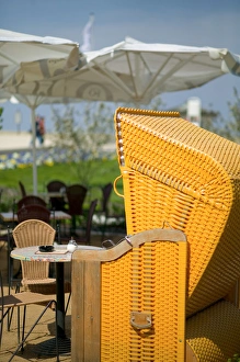 Outdoor Dining In Europe Prints: ouside restaurant, warnemunde