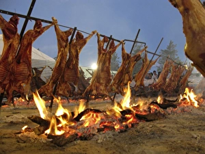 Patagonian / Argentine way of preparing lamb; here for a countryside food festival Patagonian / Argentine way of preparing lamb; here for a countryside food festival
