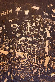 Petroglyphs at Newspaper Rock State Park, Utah Petroglyphs at Newspaper Rock State Park, Utah