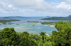 Pohnpei Micronesia Kolonia main town from above at Sokehs Ridge Pohnpei Micronesia Kolonia main town from above at Sokehs Ridge