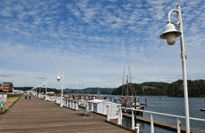 Port of Siuslaw in Florence Oregon on the coast with ships in pier Port of Siuslaw in Florence Oregon on the coast with ships in pier