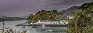 Portree Harbor. Portree is the Capital town on the Isle of Skye, Scotland Portree Harbor. Portree is the Capital town on the Isle of Skye, Scotland