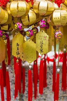 Prayer offerings at Sik Sik Yuen Wong Tai Sin Temple, Kowloon, Hong Kong, China Prayer offerings at Sik Sik Yuen Wong Tai Sin Temple, Kowloon, Hong Kong, China