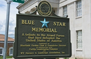 Princeton West Virginia in Mercer County sign of Memorial Building for all soldiers Princeton West Virginia in Mercer County sign of Memorial Building for all soldiers