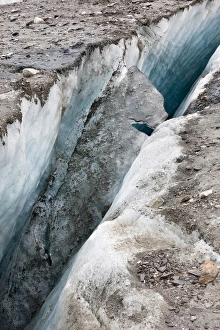 Radial crevasses of the glacier Pasterze near Grossglockner Radial crevasses of the glacier Pasterze near Grossglockner