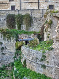 Remnants of the old Carlo V Castle and old artillery cannon Remnants of the old Carlo V Castle and old artillery cannon