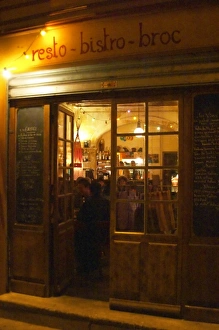 The restaurant Bazou Bistro Broc in Avignon. Avignon, Vaucluse, Provence The restaurant Bazou Bistro Broc in Avignon. Avignon, Vaucluse, Provence