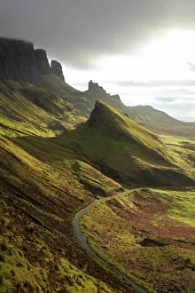 Scottish Highlands Scenery Prints: Road ascending