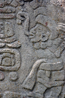Detail of a rock carving by a Zapotec artist at Monte Alban archeologic site near Oaxaca Detail of a rock carving by a Zapotec artist at Monte Alban archeologic site near Oaxaca
