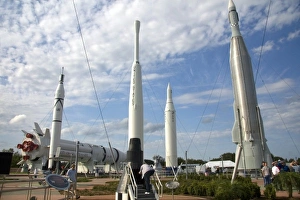 Rocket Garden at the Kennedy Space Center Visitor Complex in Cape Canaveral, Florida Rocket Garden at the Kennedy Space Center Visitor Complex in Cape Canaveral, Florida