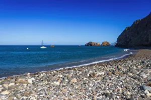Rocky beach at Scorpion Cove, Santa Cruz Island, Channel Islands National Park, California Rocky beach at Scorpion Cove, Santa Cruz Island, Channel Islands National Park, California