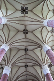 Romania, Transylvania, Bistrita, Evangelical Church, built 14th-century, interior ceiling Romania, Transylvania, Bistrita, Evangelical Church, built 14th-century, interior ceiling
