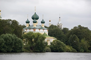 Russia, Golden Ring city of Uglich on the Volga. Cathedral of Our Saviors Transfiguration Russia, Golden Ring city of Uglich on the Volga. Cathedral of Our Saviors Transfiguration