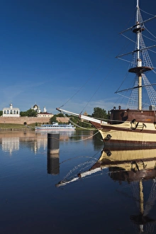 Russia, Novgorod Oblast, Veliky Novgorod, Novgorod Kremlin, view from the Volkhov River Russia, Novgorod Oblast, Veliky Novgorod, Novgorod Kremlin, view from the Volkhov River