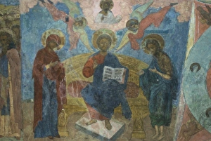 Russia, Yaroslavl, fresco in Cathedral of St. Elijah the Prophet, RESTRICTED: Not Russia, Yaroslavl, fresco in Cathedral of St. Elijah the Prophet, RESTRICTED: Not