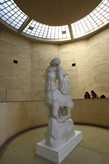 The sculpture pieces display in the exhibition hall of Musee Bourdelle. Paris. France The sculpture pieces display in the exhibition hall of Musee Bourdelle. Paris. France