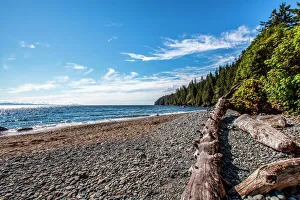 Shoreline of Vancouver Island with the Strait of San Juan de Fuca in background Shoreline of Vancouver Island with the Strait of San Juan de Fuca in background