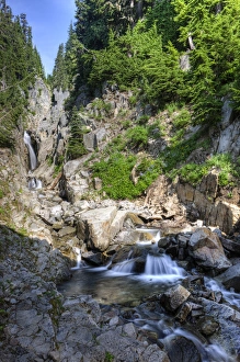 Small waterfall. Mount Rainier National Park, Washington. US Small waterfall. Mount Rainier National Park, Washington. US