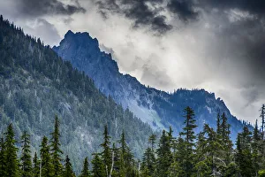 Smokey clouds and crags, Quinault River Trail, Olympic National Park, Washington State Smokey clouds and crags, Quinault River Trail, Olympic National Park, Washington State