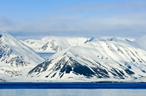 Snowcapped peaks Woodfjord Svalbard Archipelago, Norway Snowcapped peaks Woodfjord Svalbard Archipelago, Norway