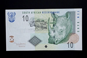 South Africa. Close-up of South African rand paper money South Africa. Close-up of South African rand paper money