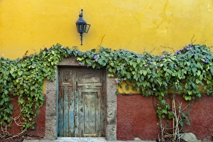 South America, Mexico, San Miguel de Allende. Doorway to colorful building. Credit as South America, Mexico, San Miguel de Allende. Doorway to colorful building. Credit as