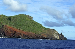 South Pacific, British Overseas Teritory, Pitcairn Island. Rocky coastline South Pacific, British Overseas Teritory, Pitcairn Island. Rocky coastline