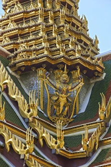 Southeast Asia, Thailand, Bangkok. Close-up exterior view of Royal Palace. Credit as Southeast Asia, Thailand, Bangkok. Close-up exterior view of Royal Palace. Credit as