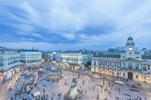 Spain, Madrid, Looking Down on Puerta del Sol Spain, Madrid, Looking Down on Puerta del Sol