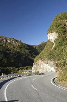 State Highway Six at Ten Mile Creek north of Greymouth, West Coast, South Island State Highway Six at Ten Mile Creek north of Greymouth, West Coast, South Island