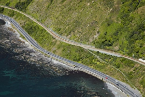 State Highway One and North Island Main Trunk Railway, between Paekakariki and Pukerua Bay State Highway One and North Island Main Trunk Railway, between Paekakariki and Pukerua Bay