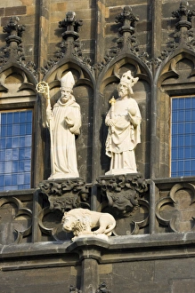 Statues on the Old Town Bridge Tower, Prague, Capital city of Czech Statues on the Old Town Bridge Tower, Prague, Capital city of Czech