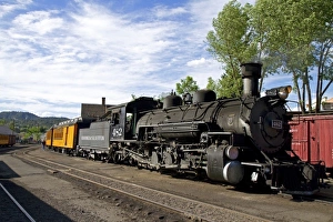 Steam locomotive on the Durango and Silverton Narrow Gauge Railroad located in Durango Steam locomotive on the Durango and Silverton Narrow Gauge Railroad located in Durango
