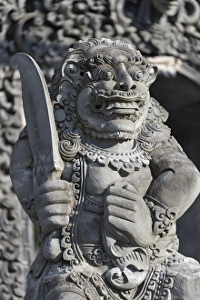 Stone statue at entrance of Tanah Lot. Bali island, Indonesia Stone statue at entrance of Tanah Lot. Bali island, Indonesia