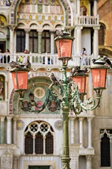 Street lamp at Basilica San Marco (Saint Marks Cathedral), Venice, Veneto, Italy Street lamp at Basilica San Marco (Saint Marks Cathedral), Venice, Veneto, Italy
