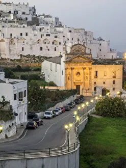 Street leading to the Church of Carmine at dusk Street leading to the Church of Carmine at dusk