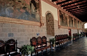 Stunning interior of the 17th century Dominican basilica in Cuzco, Peru Stunning interior of the 17th century Dominican basilica in Cuzco, Peru