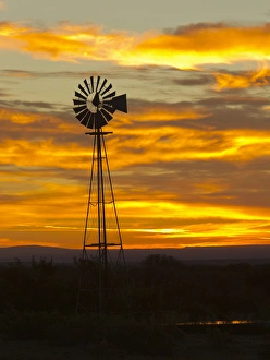 Sunrise, windmill, Cimarron, New Mexico, Hwy 64 Sunrise, windmill, Cimarron, New Mexico, Hwy 64