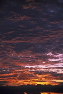 Tranquil Outdoor Scene Prints: Sunset over clouds