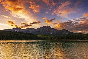 Sunset at Patricia Lake, Jasper National Park, Alberta, Canada Sunset at Patricia Lake, Jasper National Park, Alberta, Canada